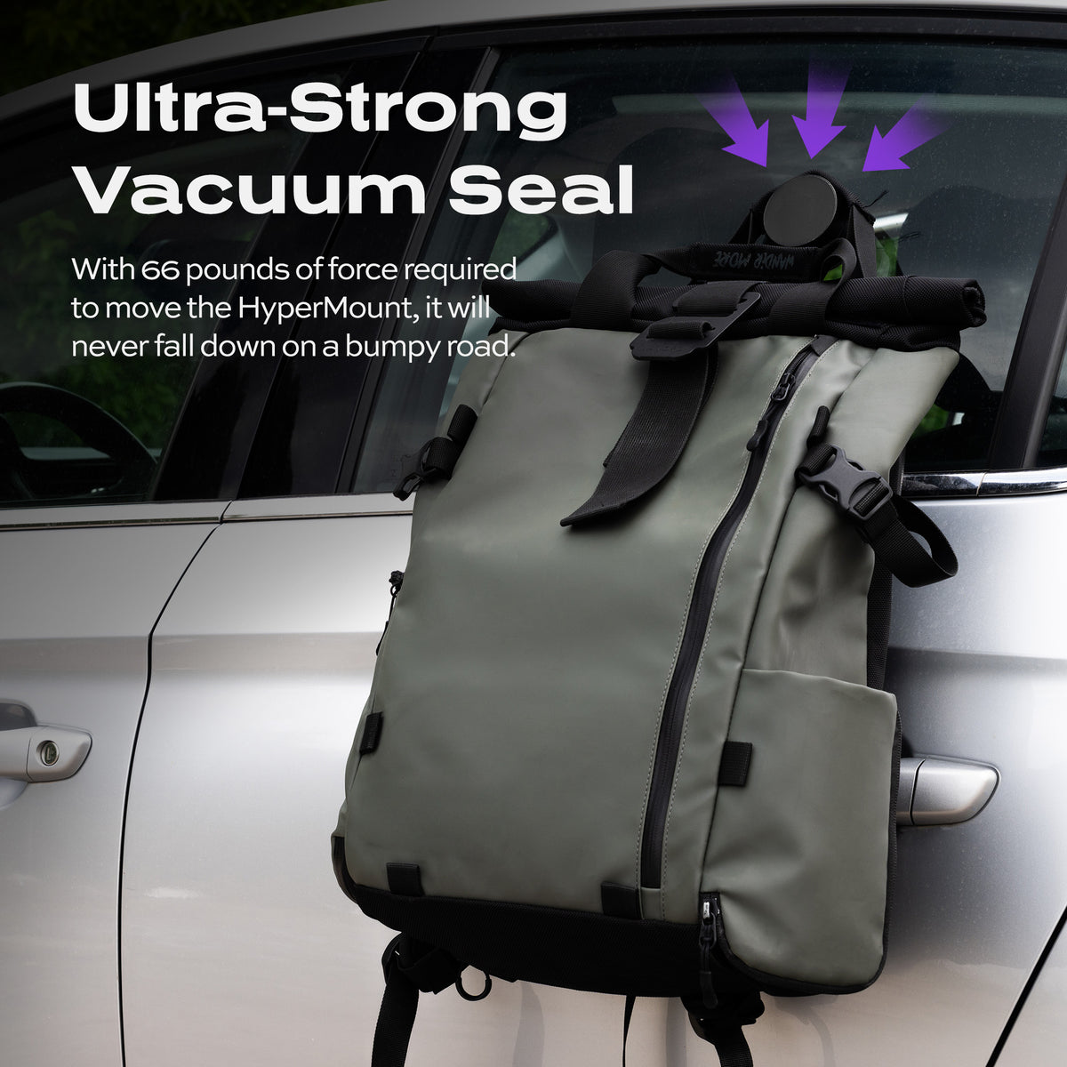 HyperMount | Vacuum Car Mount | Compatible with All Smart Phones | iPhone or Android