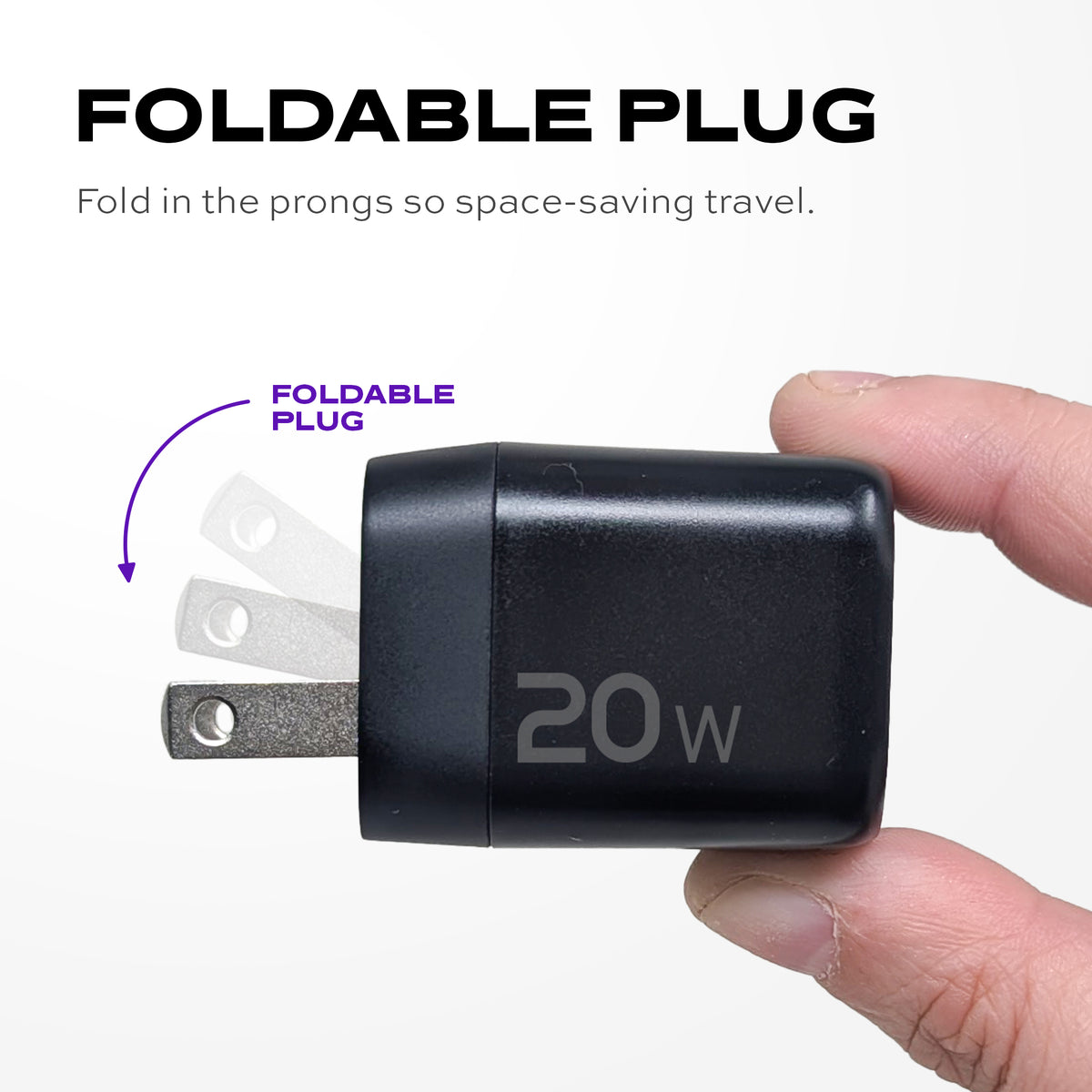 20W GaN Charger Global | Includes 3 International Plug Adapters (EU, UK, AU)