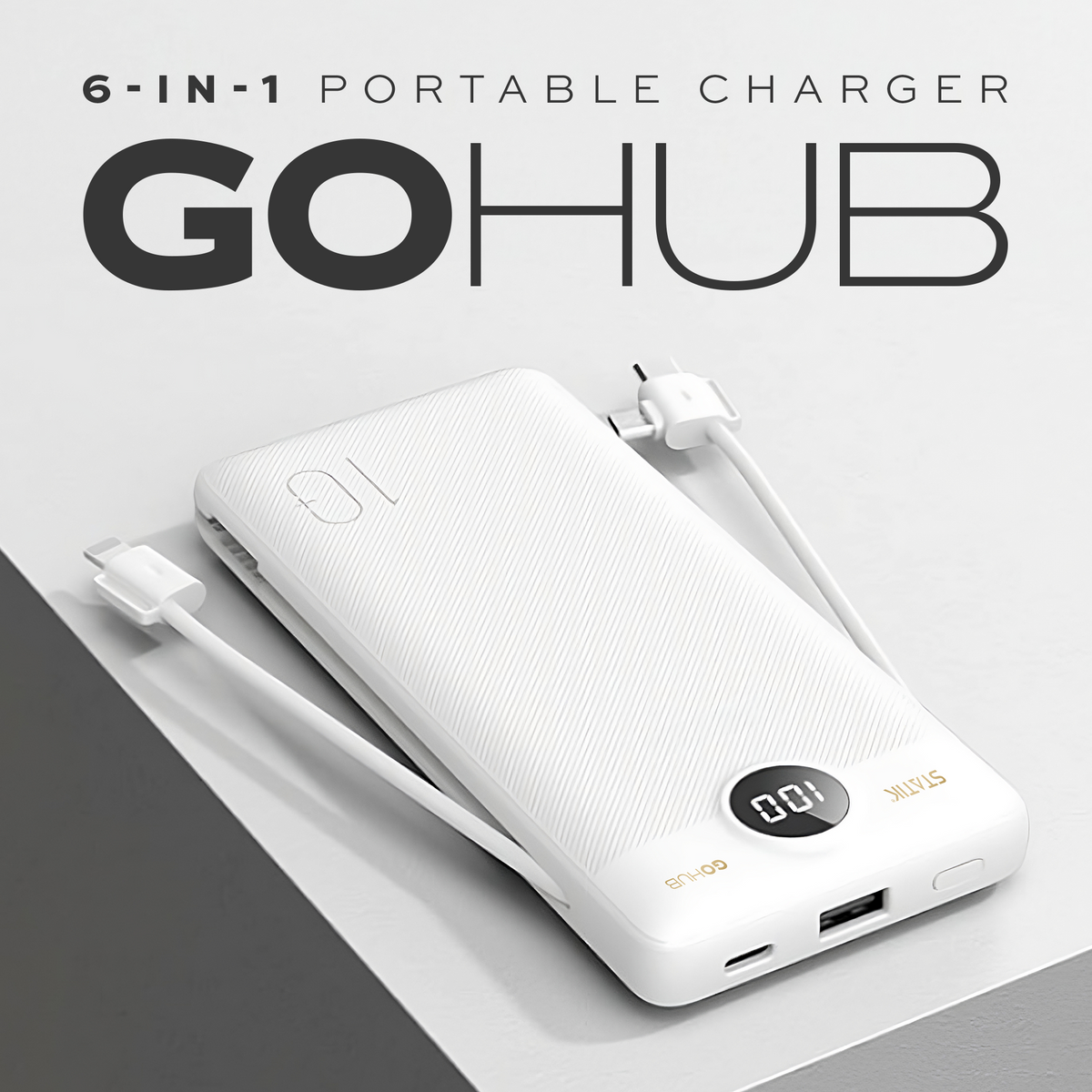 GoHub™ White | Universal Power Bank