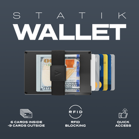 Statik® Wallet Black Aluminum