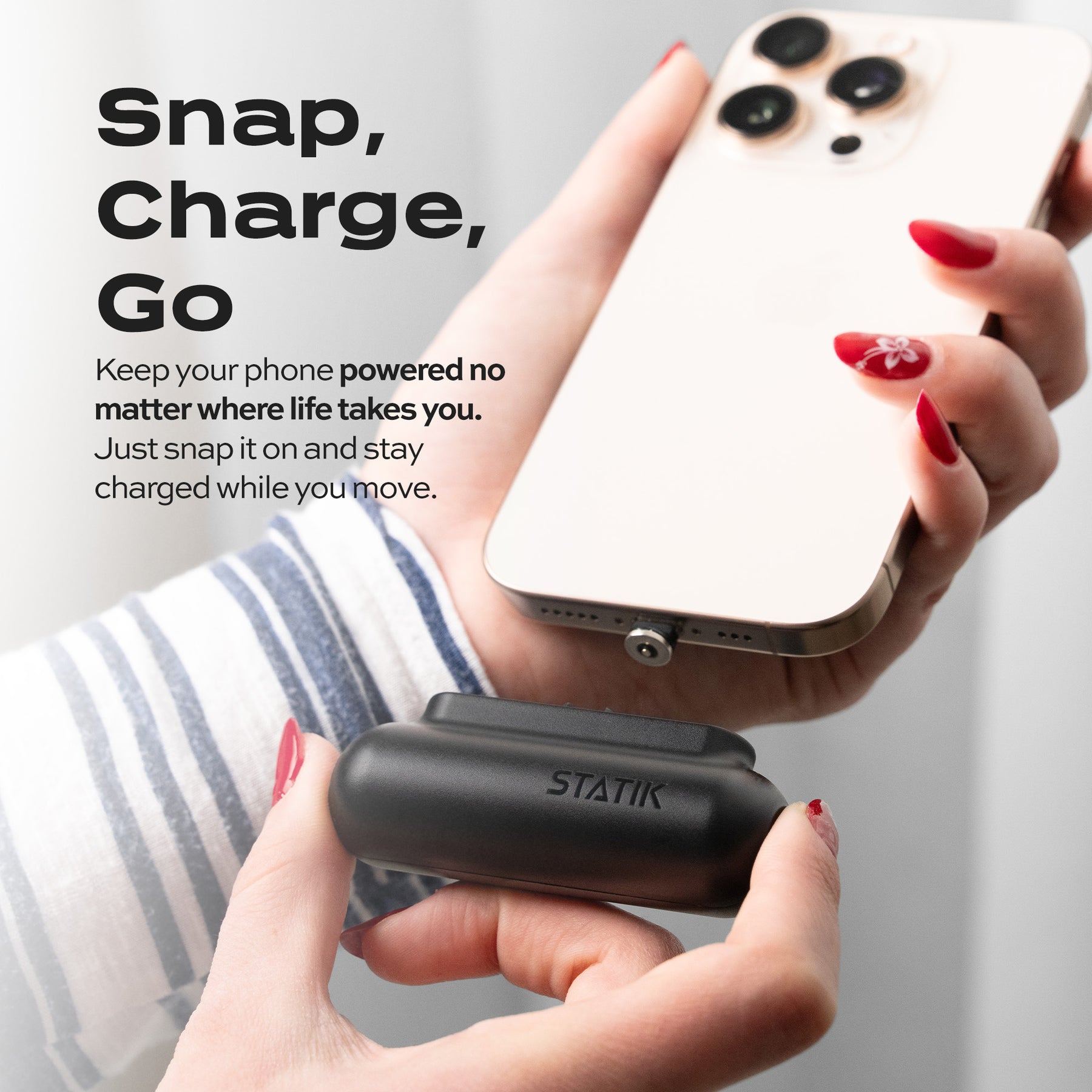 Snap-N-Charge® | Universal Magnetic Power Bank