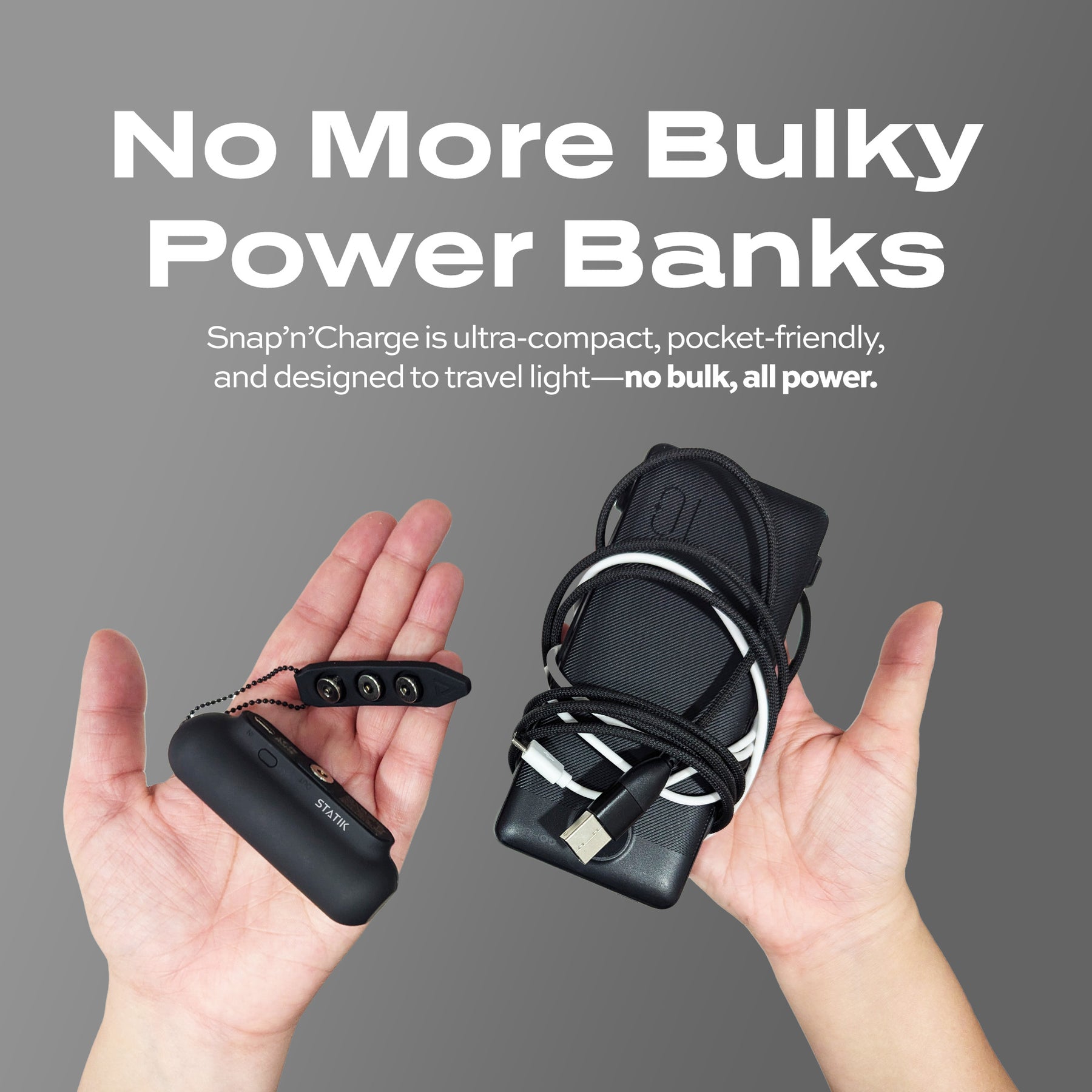 Snap-N-Charge® | Universal Magnetic Power Bank