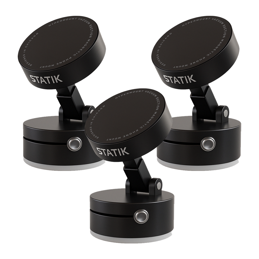 3 Pack HyperMount | Vacuum Car Mount | Compatible with All Smart Phones | iPhone or Android LP