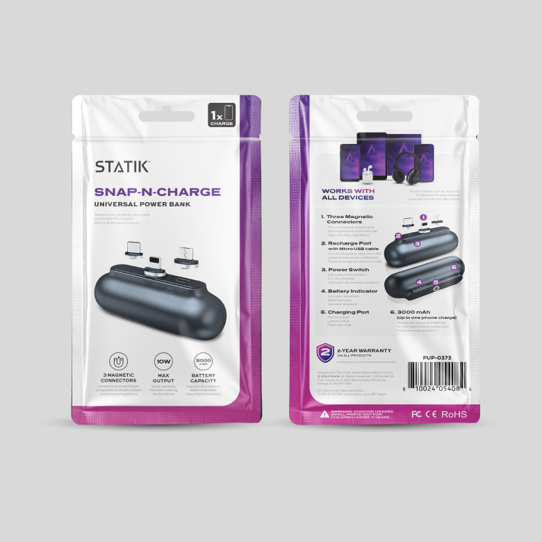 Snap-N-Charge | Universal Magnetic Power Bank LP4