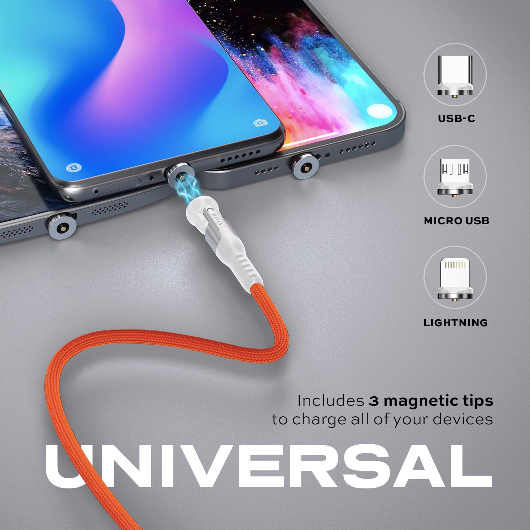Statik® 360 | Universal Magnetic Charge Cable