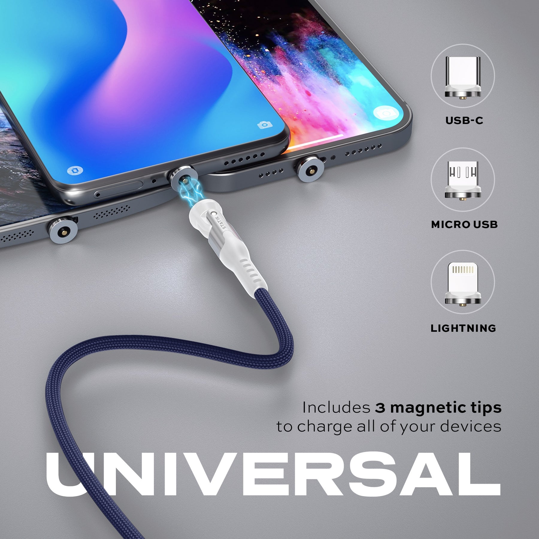 Statik® 360 | Universal Magnetic Charge Cable