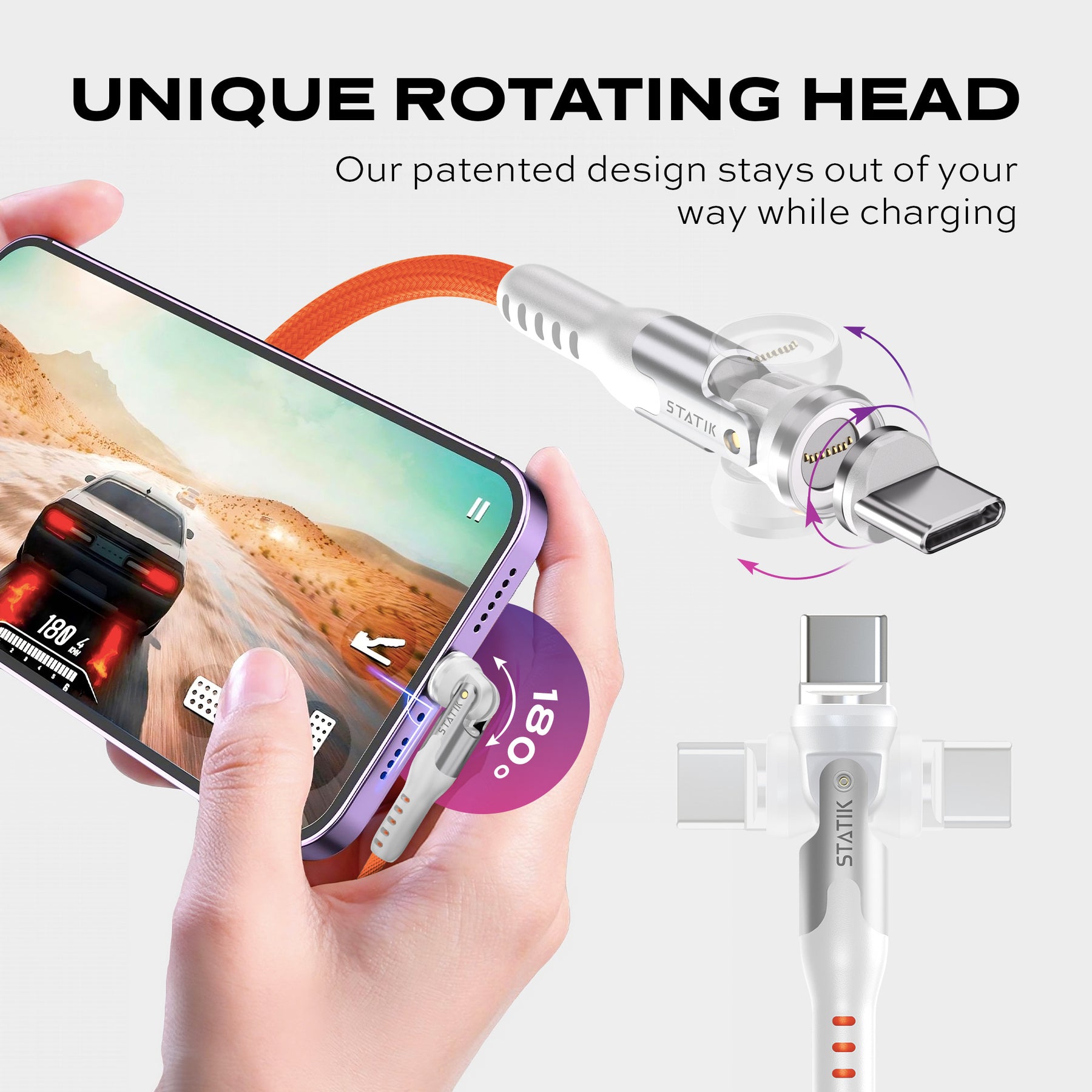 Statik® 360 Pro | 100W Universal Charge & Data Cable