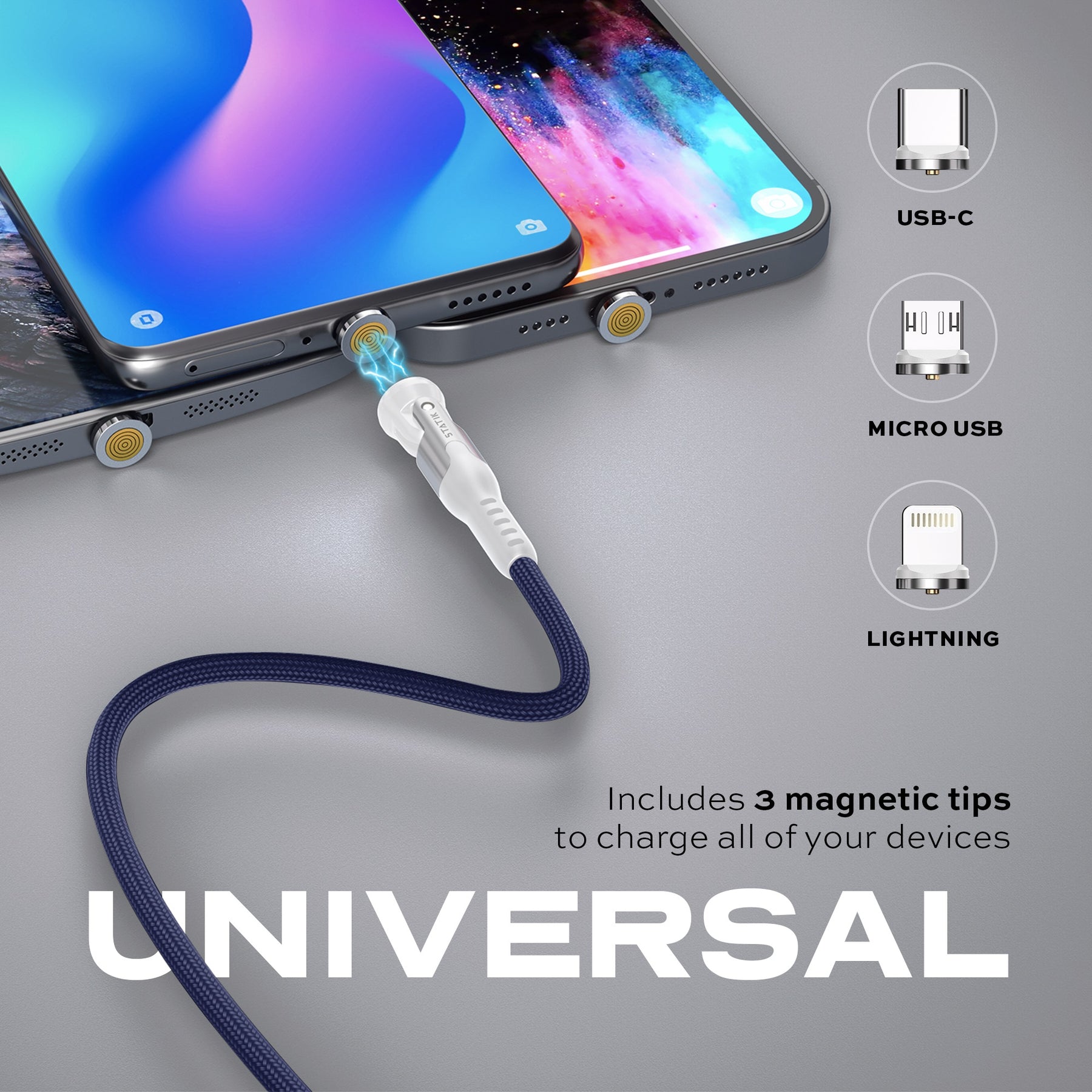 Statik® 360 Pro | 100W Universal Charge & Data Cable