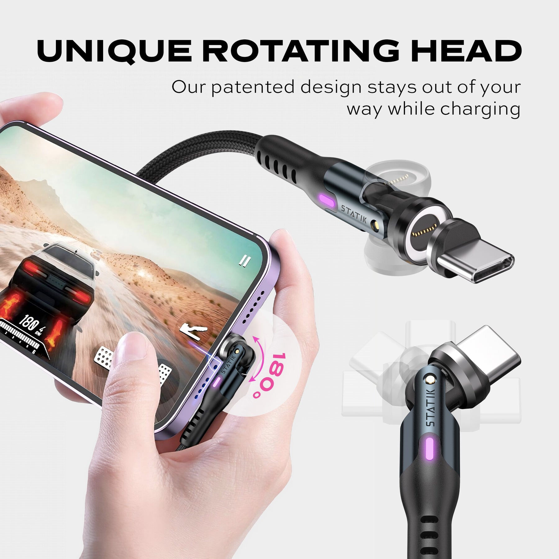 スタティック 360 プロ | 100W ユニバーサル充電ケーブル