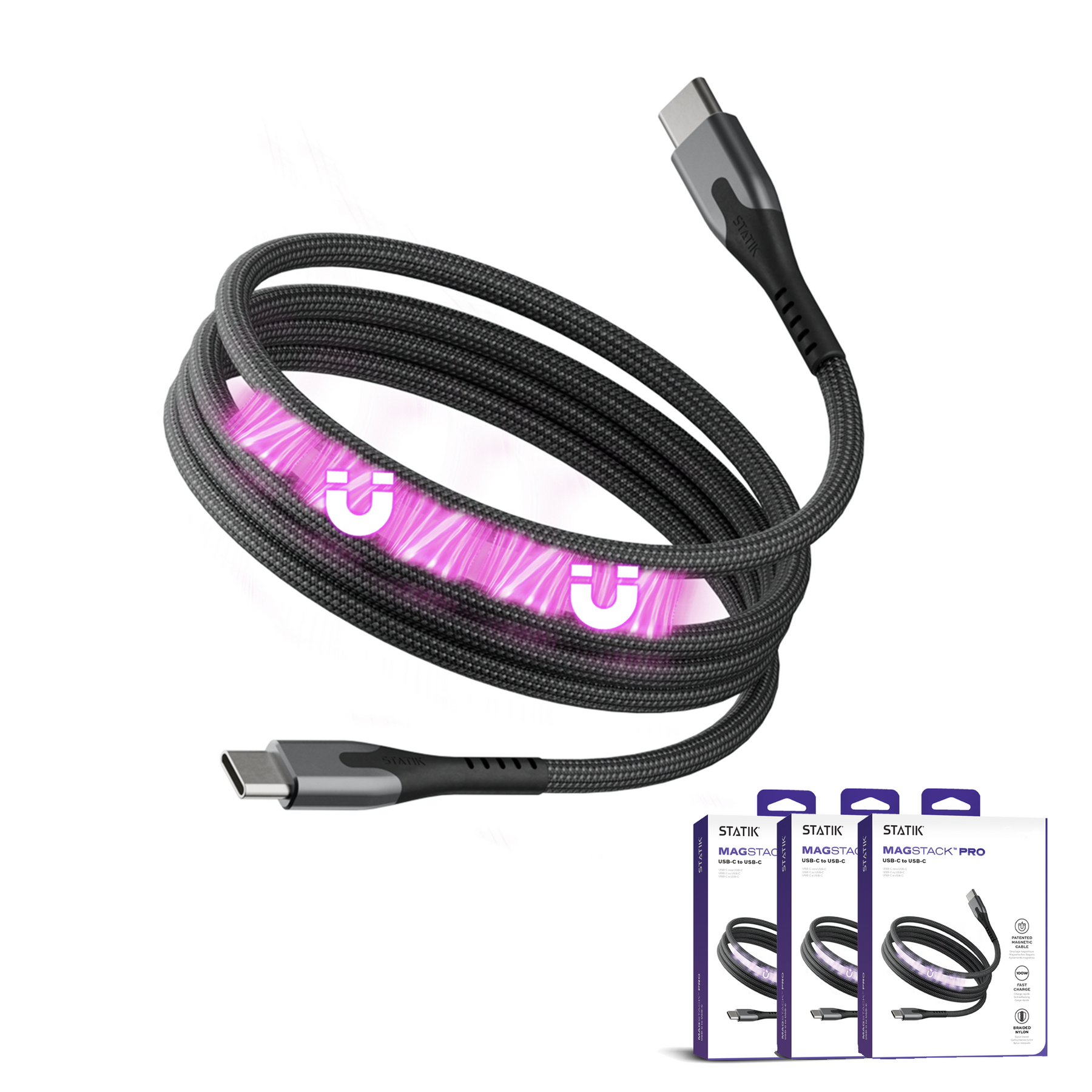 STATIK Triple Stack Bundle | 3x Magstack Pro Magnetic Cables