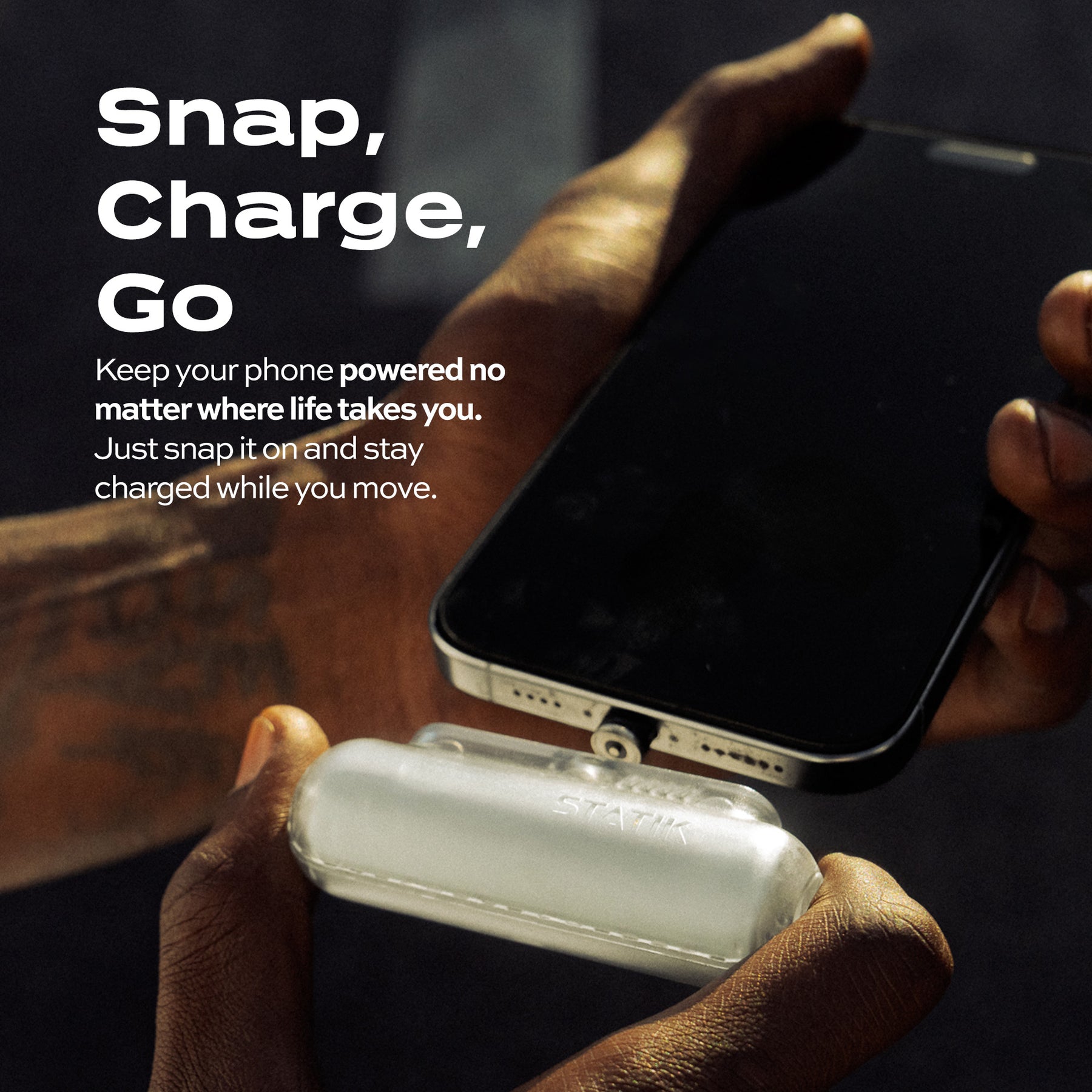 Snap-N-Charge® Ghost | Universal Magnetic Power Bank