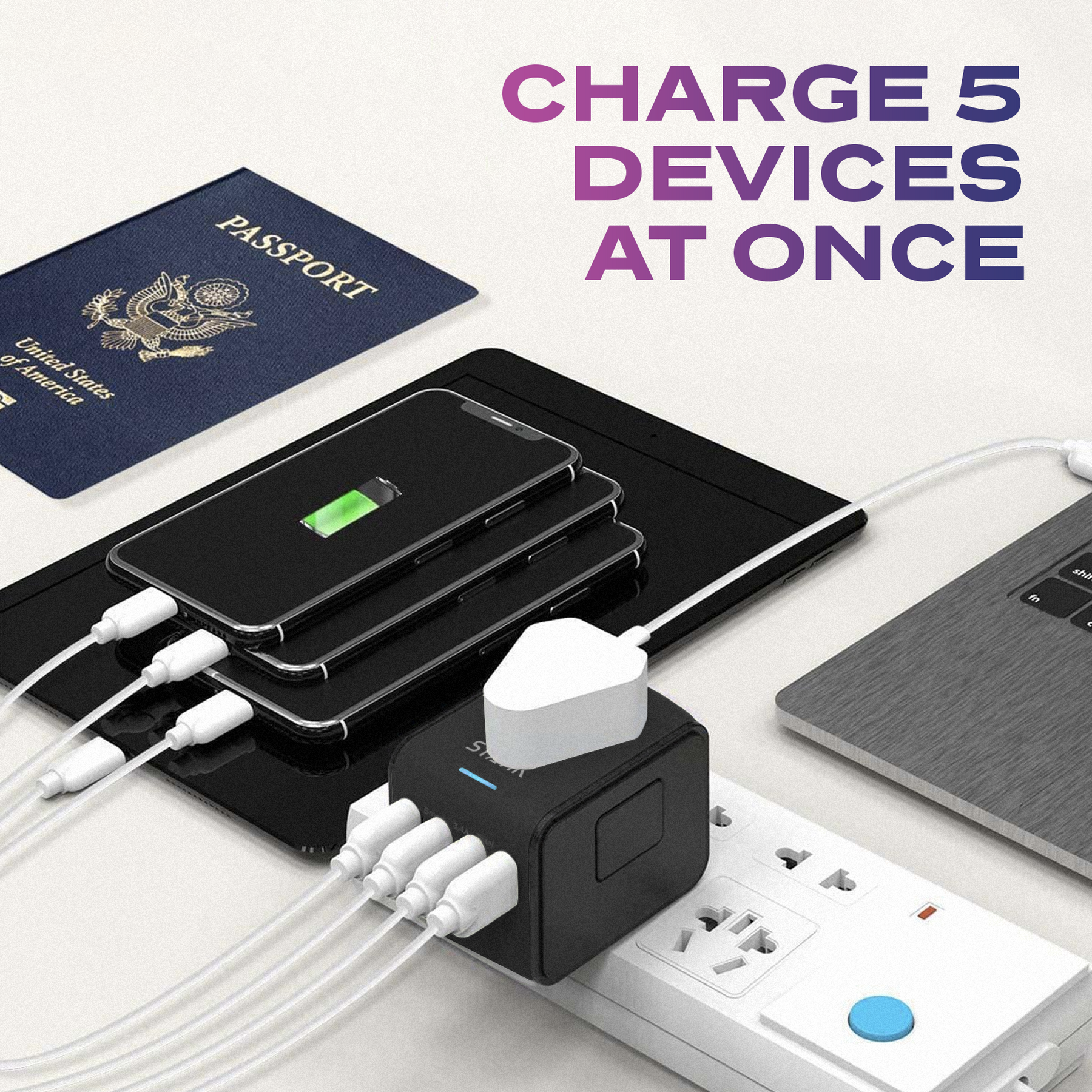 GloboCharge™ 12W | Universal Travel Adapter | Worldwide Power Plug Adapter