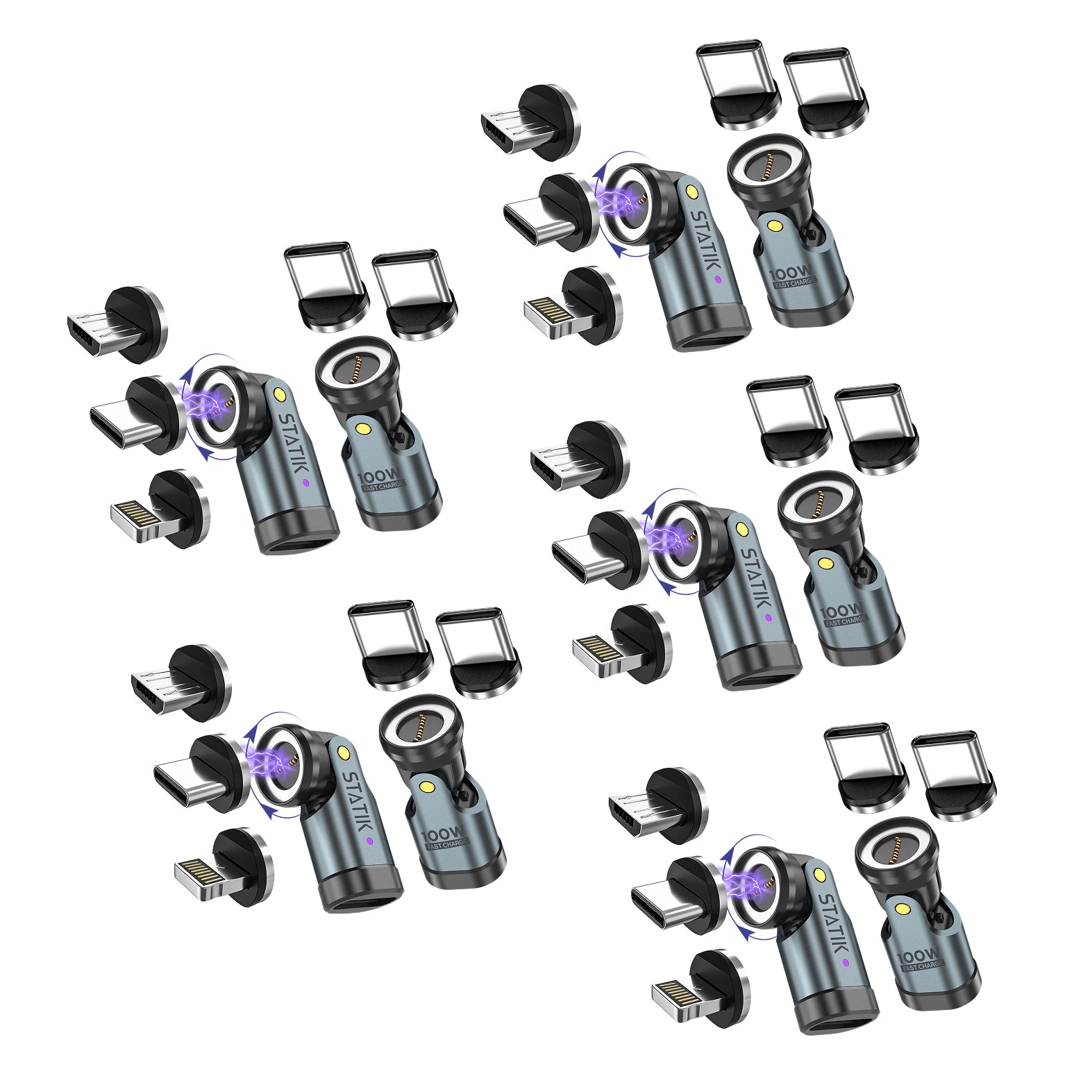 5 Pack Statik 360 Pro Adapter Universal | Multipack | 10 Adapters Total + 15 Extra Tips