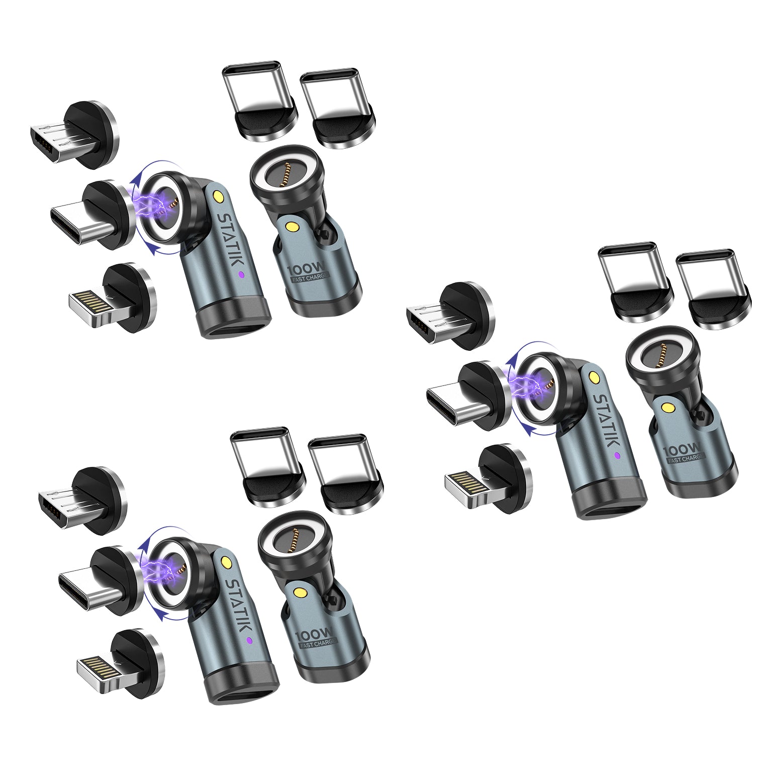 6 Pack Statik 360 Pro Adapter Universal | Multipack | 6 Adapters Total + 9 Extra Tips