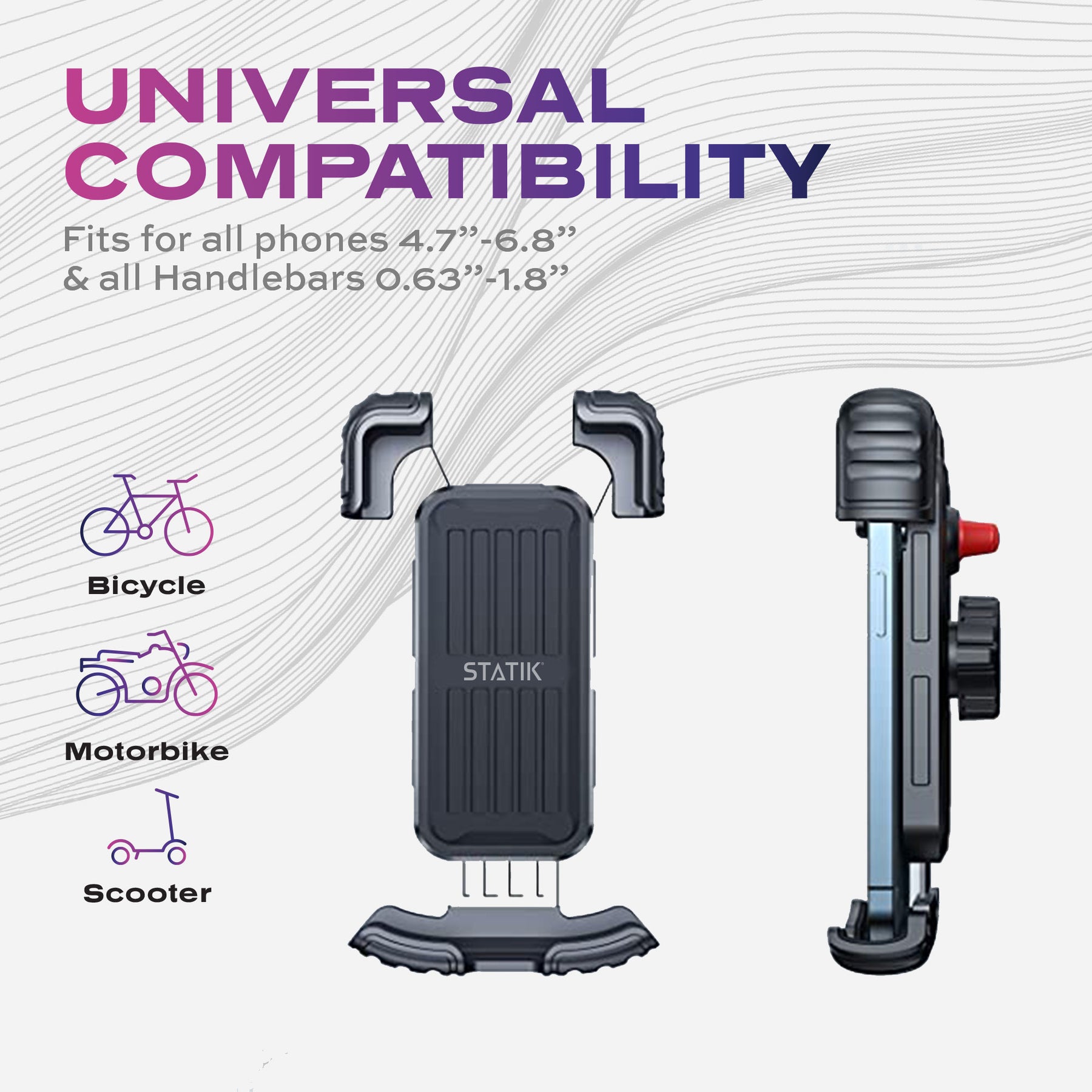 HyperMount™ Bike | Phone Mount | Motorcycle Phone Holder | Universal