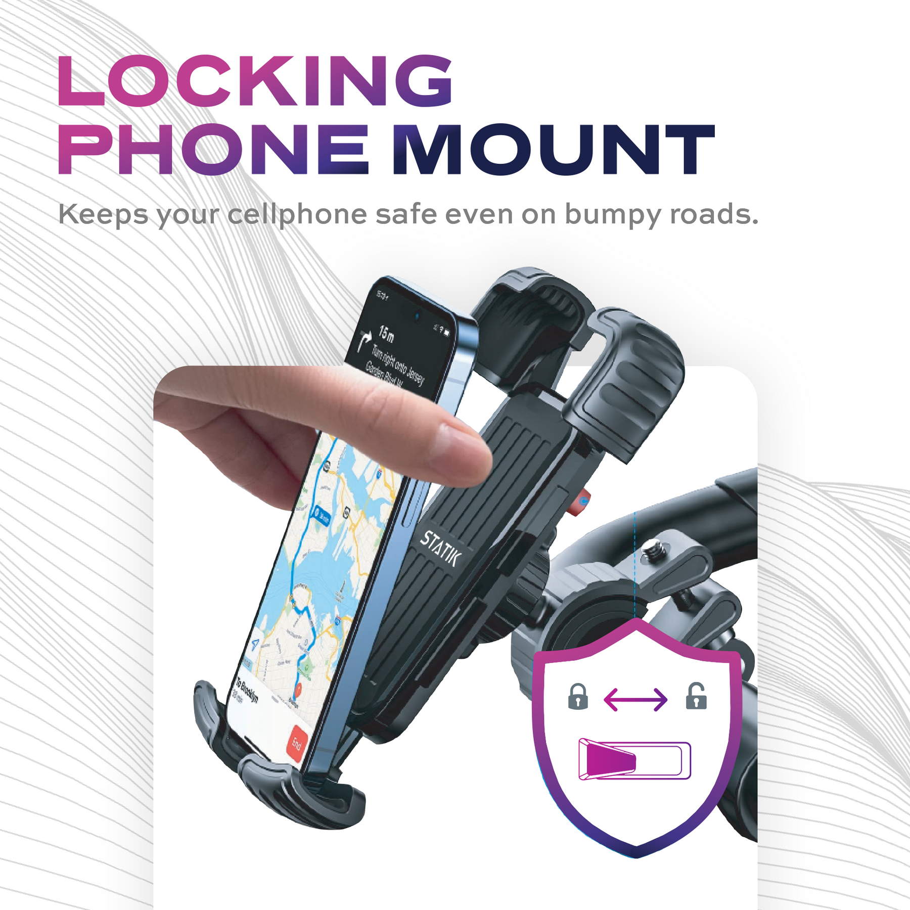 HyperMount™ Bike | Phone Mount | Motorcycle Phone Holder | Universal