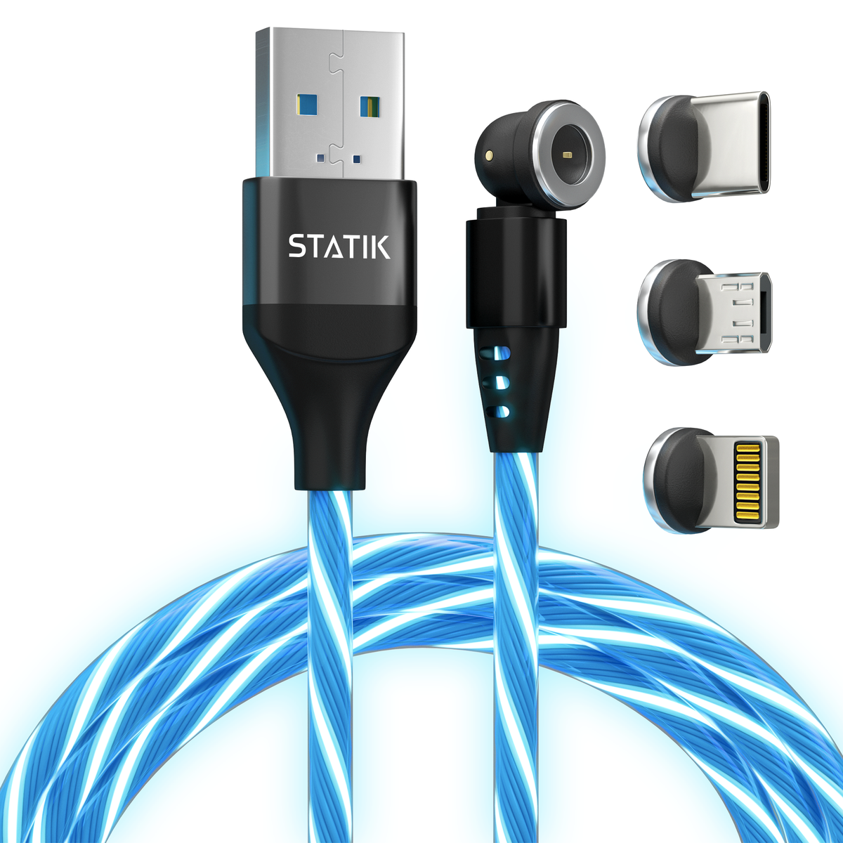 GloBright® 360 Blue | Universal Magnetic Charge Cable