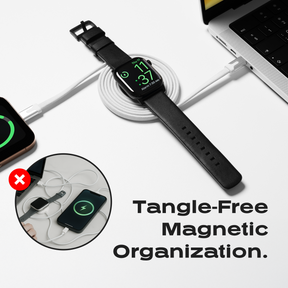 MagStack Duo | 2-in-1 Wireless Apple Watch Charger & USB-C Cable