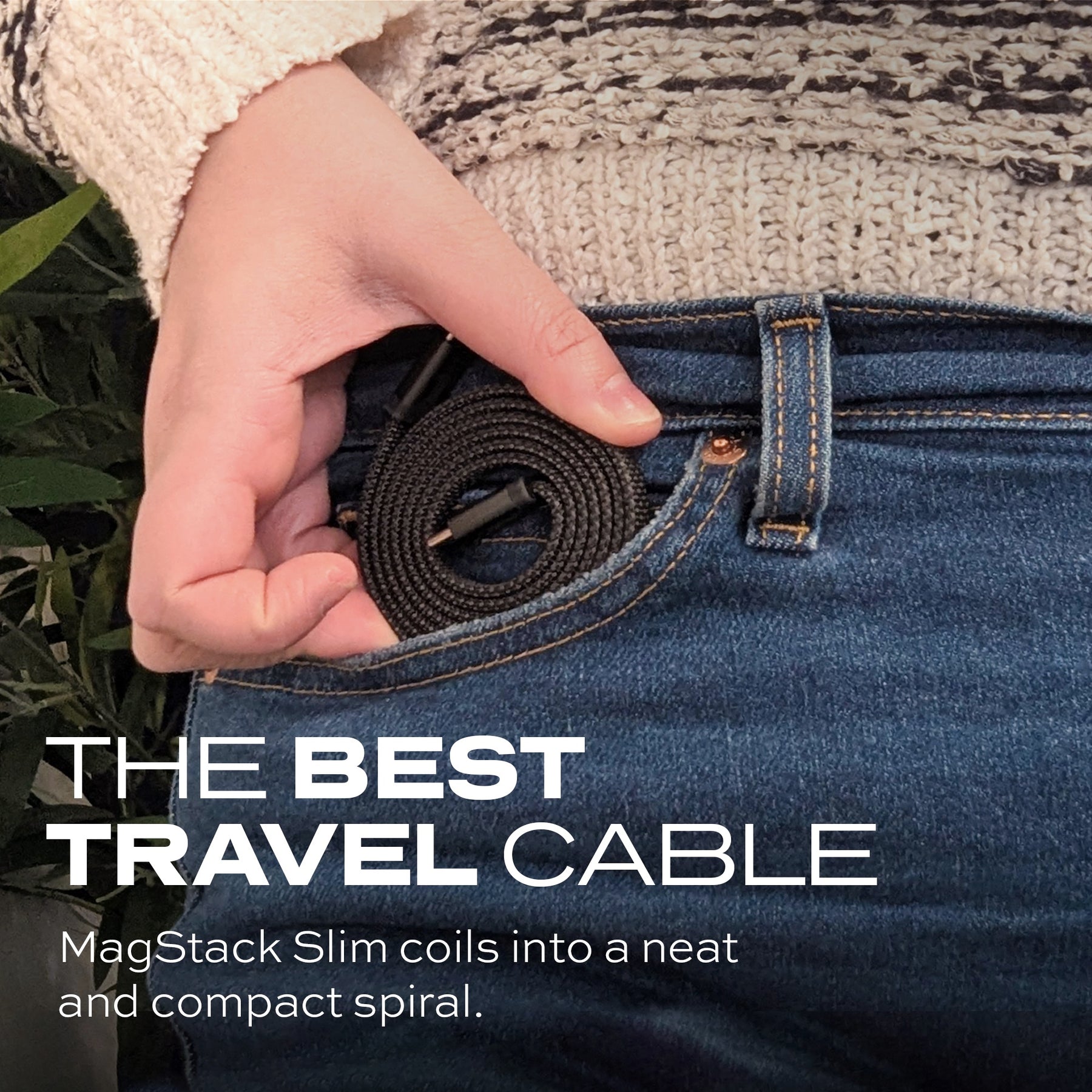 MagStack™ Slim Cable | Tangle-Free Magnetic Nylon | Charge & Data Cable