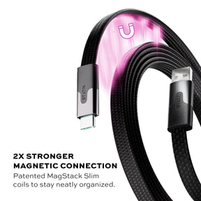 MagStack™ Slim Cable | Tangle-Free Magnetic Nylon | Charge & Data Cable