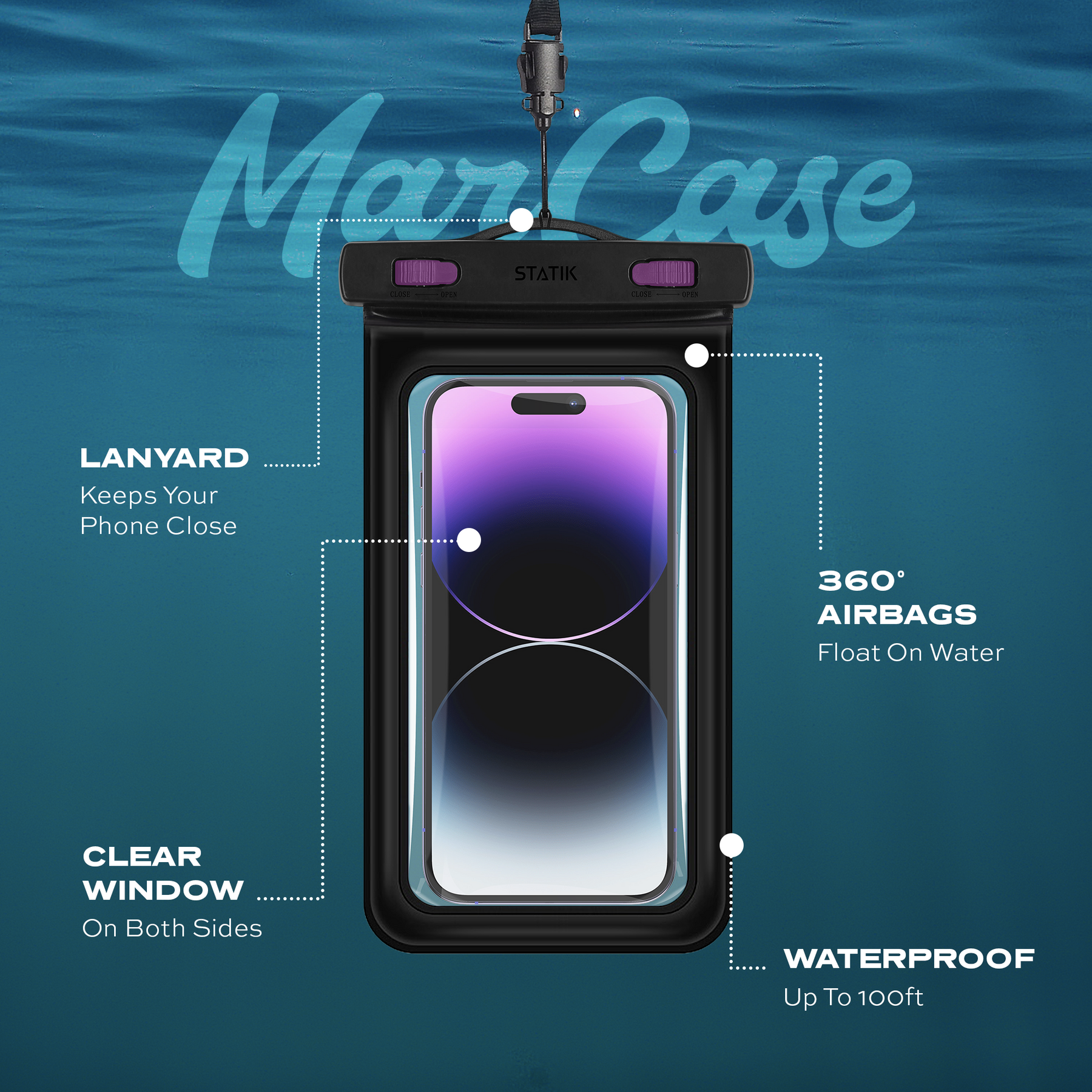 MarCase - フローティング防水電話ポーチ