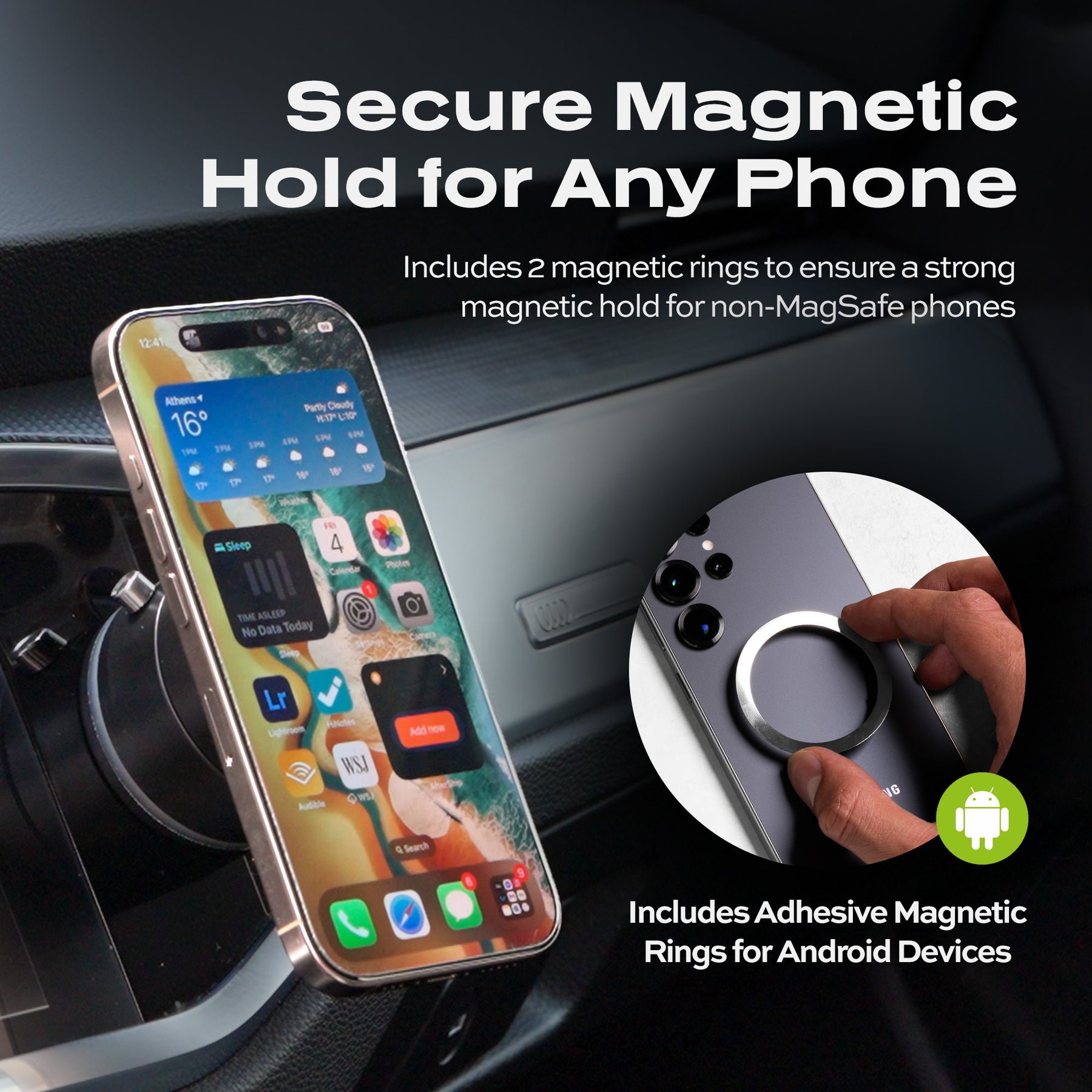 HyperMount | Vacuum Car Mount | Compatible with All Smart Phones | iPhone or Android