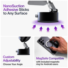 HyperMount | Vacuum Car Mount | Compatible with All Smart Phones | iPhone or Android