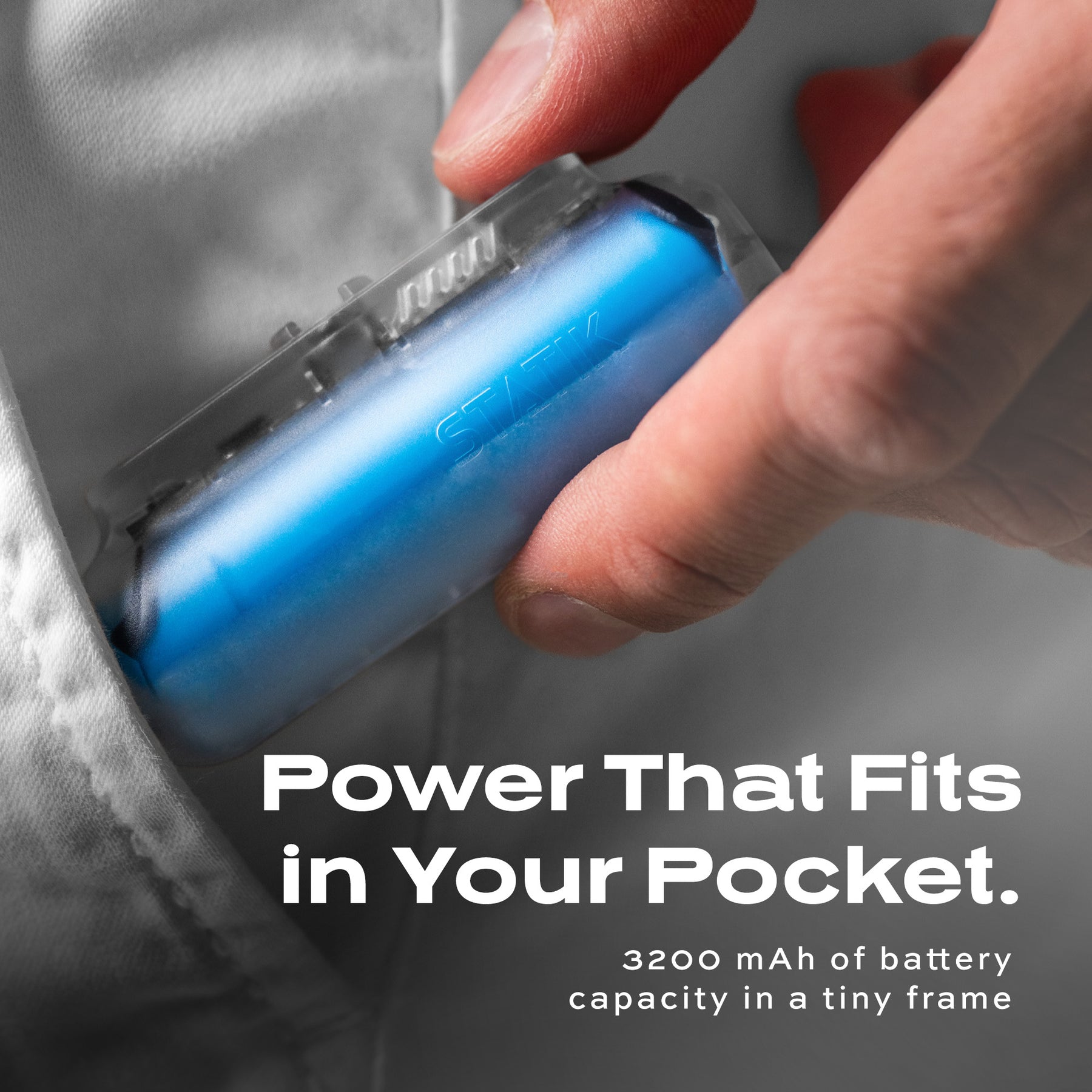 Snap-N-Charge® Clear Sky | Universal Magnetic Power Bank