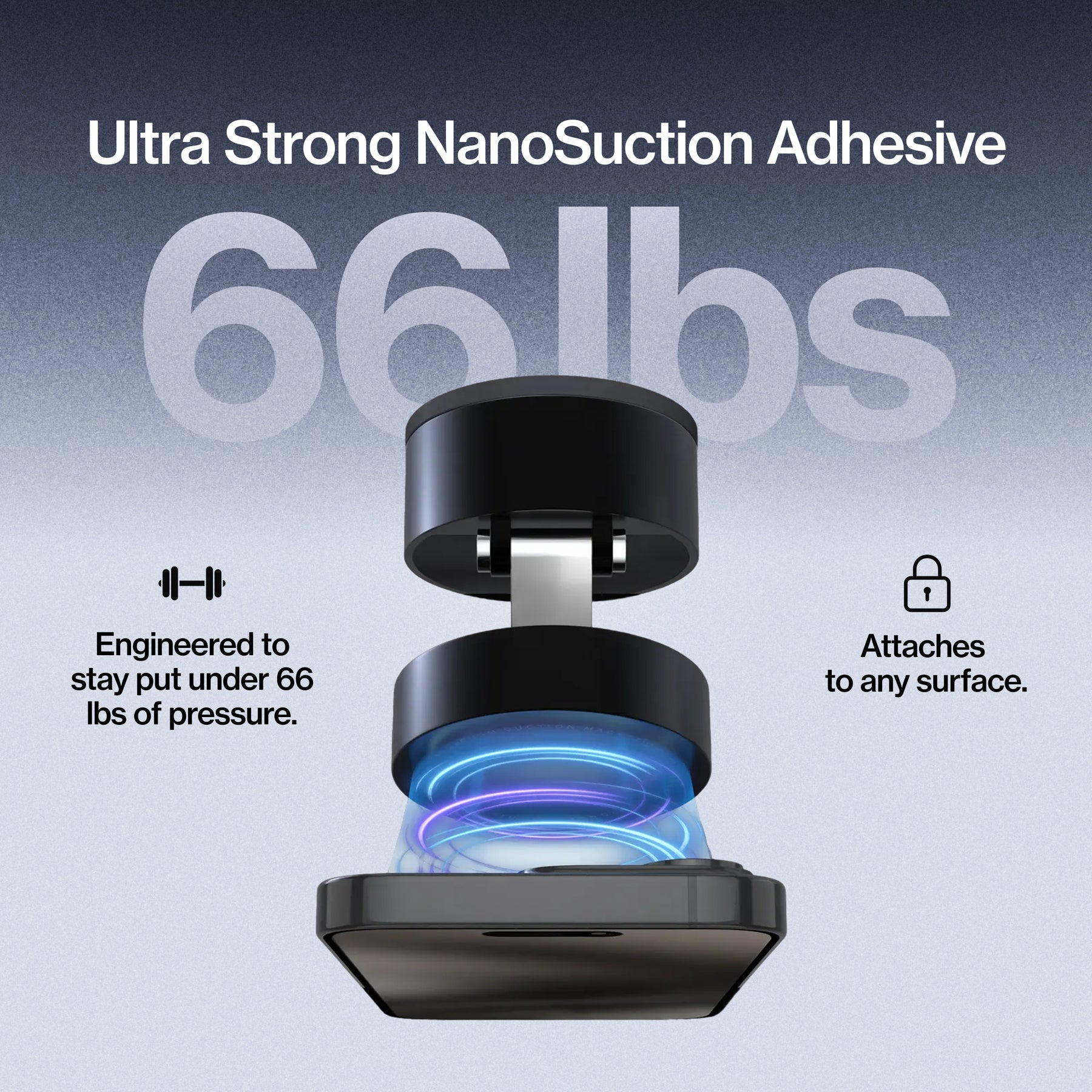 HyperMount | Vacuum Car Mount | Compatible with All Smart Phones | iPhone or Android