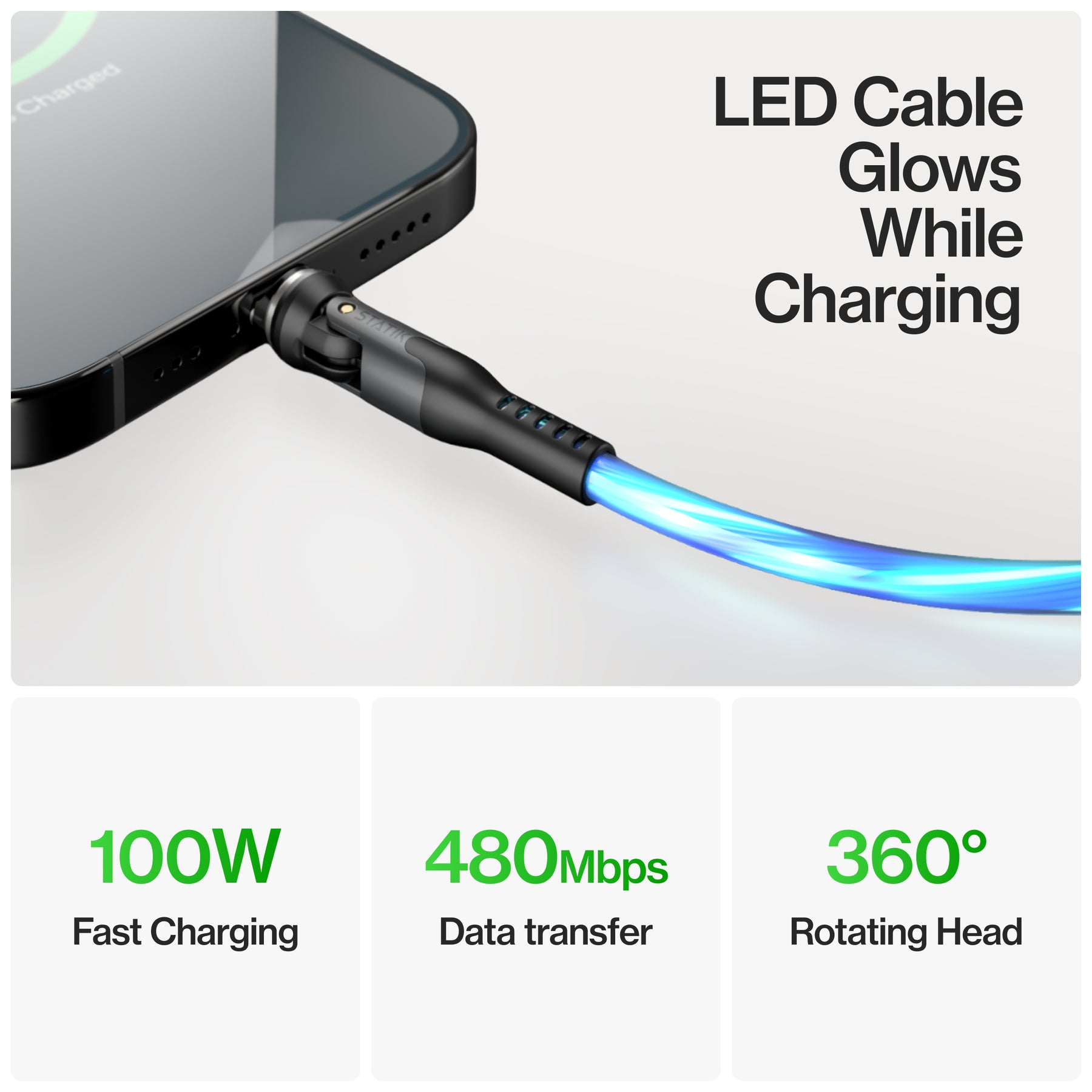 Statik® 360 Pro | Cavo dati e ricarica universale da 100 W