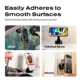 HyperMount | Vacuum Car Mount | Compatible with All Smart Phones | iPhone or Android