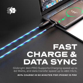 GloBright® 360 Pro | Universal Magnetic Charge & Data Cable