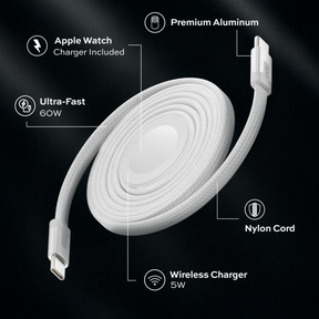 MagStack Duo | 2-in-1 Wireless Apple Watch Charger & USB-C Cable