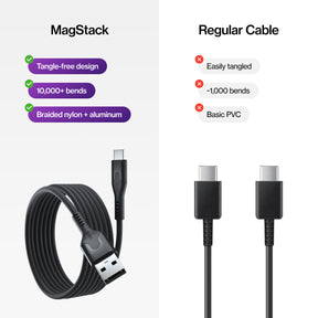 MagStack® | Tangle-Free Magnetic Nylon | Charge & Data Cable