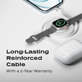 MagStack Duo | 2-in-1 Wireless Apple Watch Charger & USB-C Cable