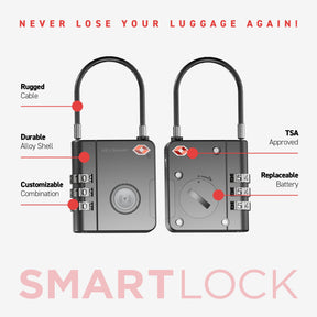 KeySmart® SmartLock | Tracking Device | Luggage Lock | Works With Apple Find My App