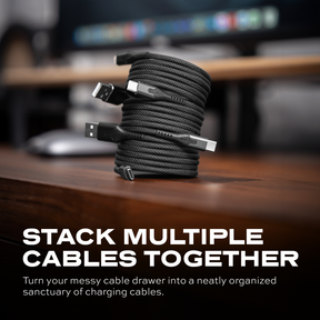 MagStack™ Pro | Fast Charge & Data Cable | Tangle-Free Magnetic Nylon