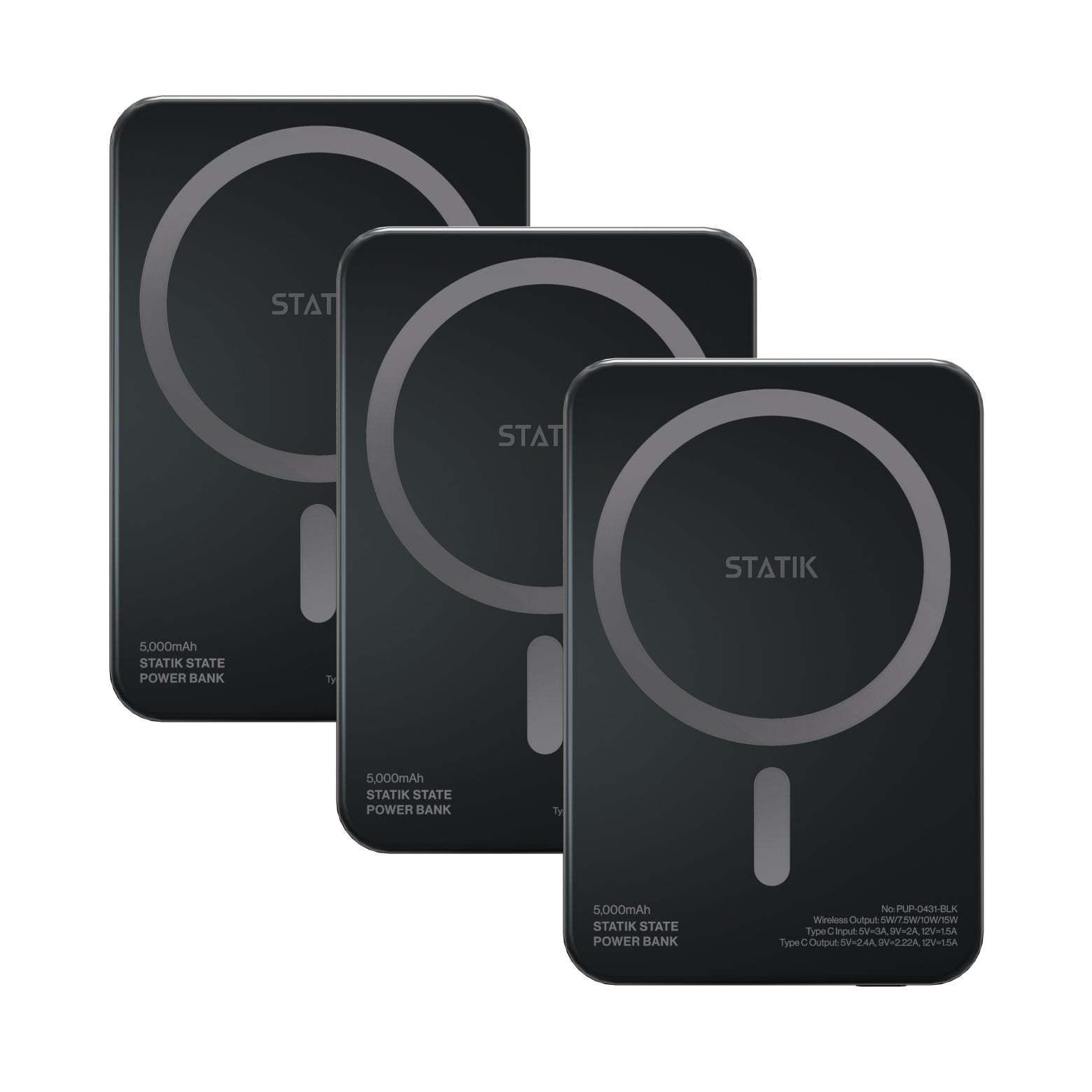 3 Pack Statik State Power Bank | Multipack