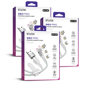 3 Pack Statik® 360 Pro | 100W Universal Charge & Data Cable | Multipack