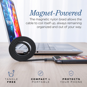 MagStack® | Tangle-Free Magnetic Nylon | Charge & Data Cable LP_SP