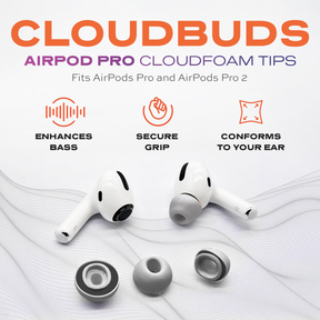 CloudBuds | Airpods Pro Tips | Memory Foam Ear Tip Replacement | 3 Sizes