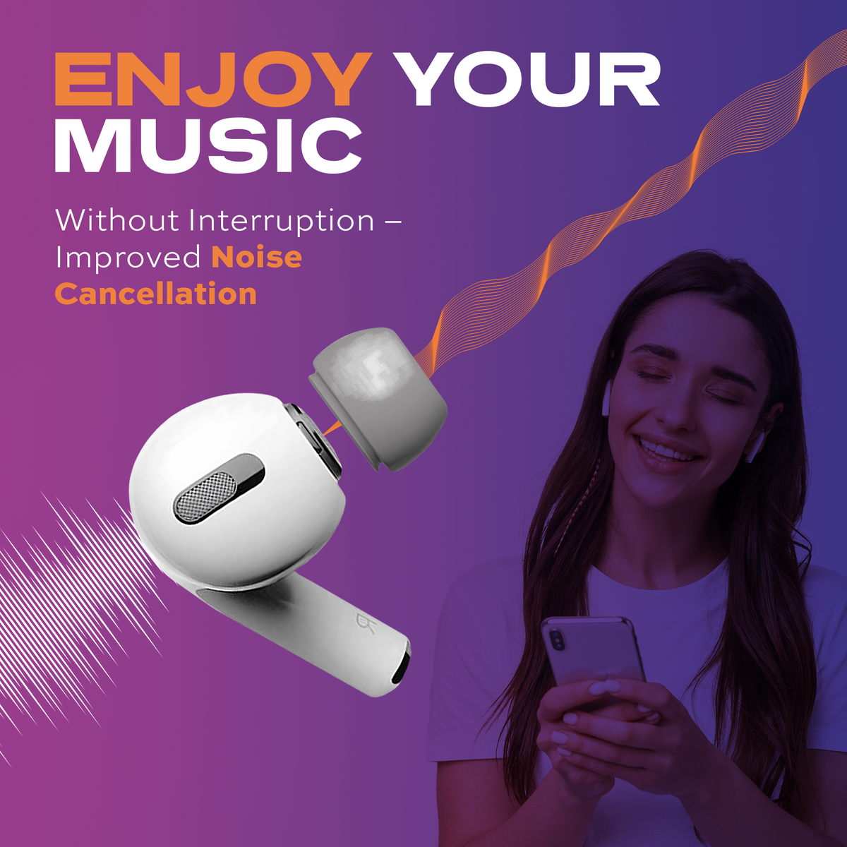 CloudBuds Airpods Pro Tips Memory Foam Ear Tip Replacement 3 Siz