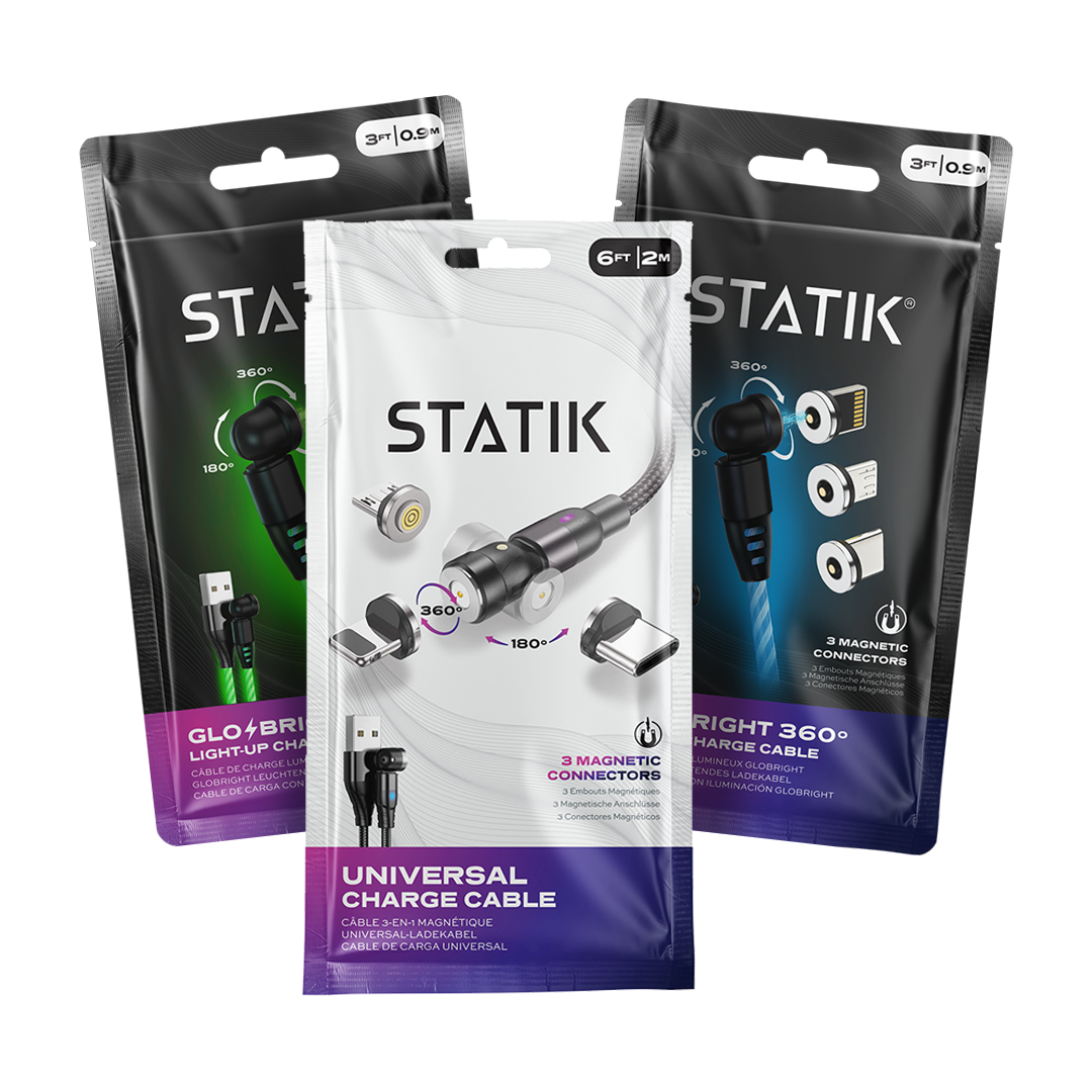 STATIK® 360 2.0 + GloBright 360 [3-Pack, 3/6ft] | Statik Bundles