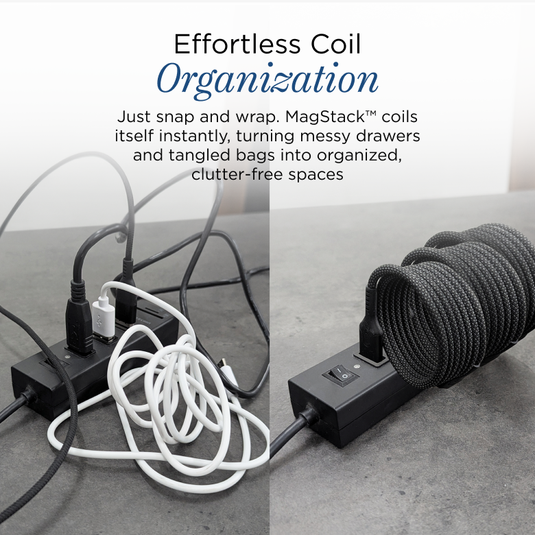 MagStack® | Tangle-Free Magnetic Nylon | Charge & Data Cable LP_SP