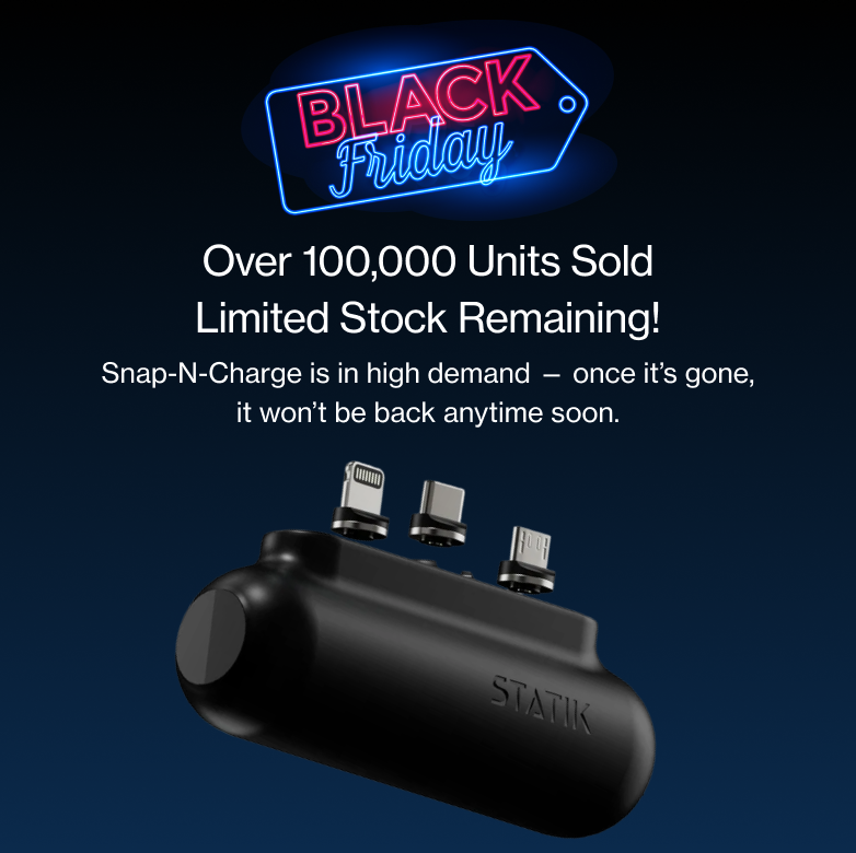 Snap-N-Charge | Ultra Tiny Power Bank | 70% Off