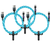 3 Pack Globright® 360 Cable | Universal Magnetic Charge Cable | LED Glow