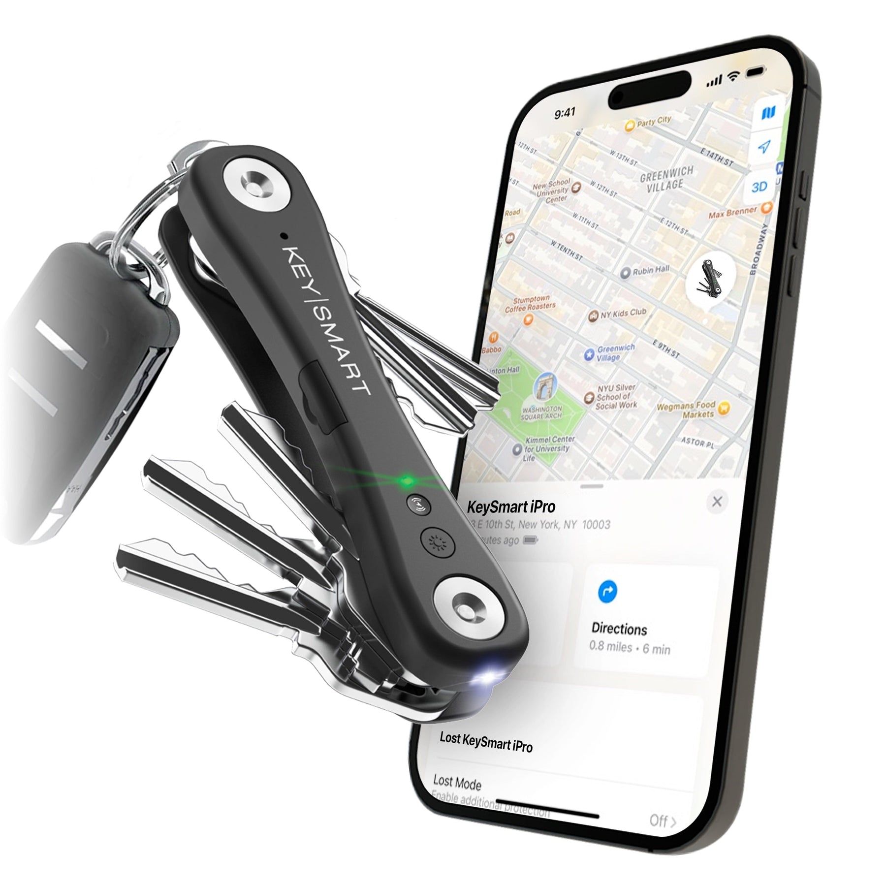 KeySmart® iPro | Works With Apple Find My Network | Holds Up to 14 Keys