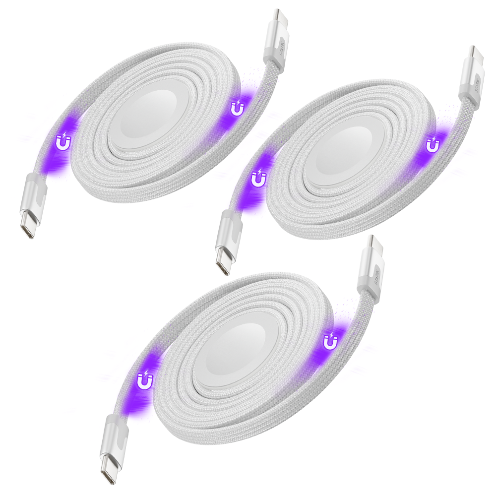 3 Pack MagStack® Duo | 2-in-1 Wireless Watch Charger & USB-C Cable