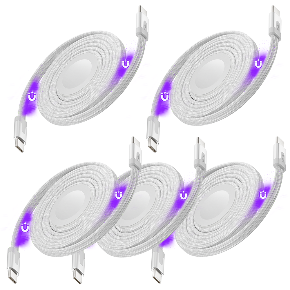 5 Pack MagStack® Duo | 2-in-1 Wireless Watch Charger & USB-C Cable
