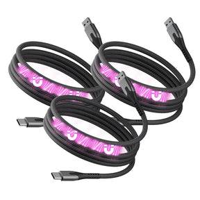 3 Pack MagStack® Cable | Tangle-Free Magnetic Nylon | Charge & Data Cable | Multipack